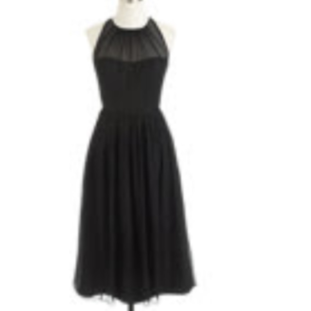J. Crew Megan Dress in Silk Chiffon (black)